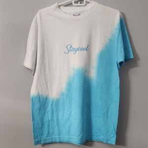 Blue and White Short Sleeve Tee